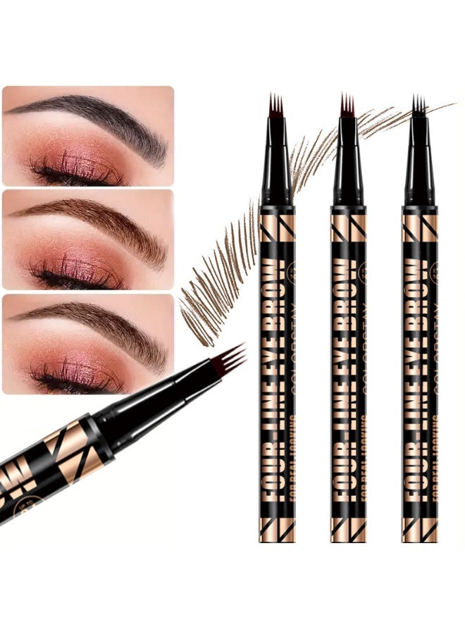 QICIY Waterproof 4-Prong Liquid Eyebrow Pencil, Cosmetics - Image 3